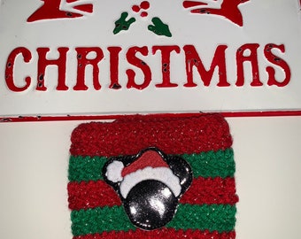 Santa Mickey Inspired Coffee Cozy