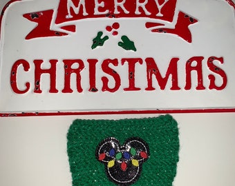Mickey Inspired Christmas Light Coffee Cozy
