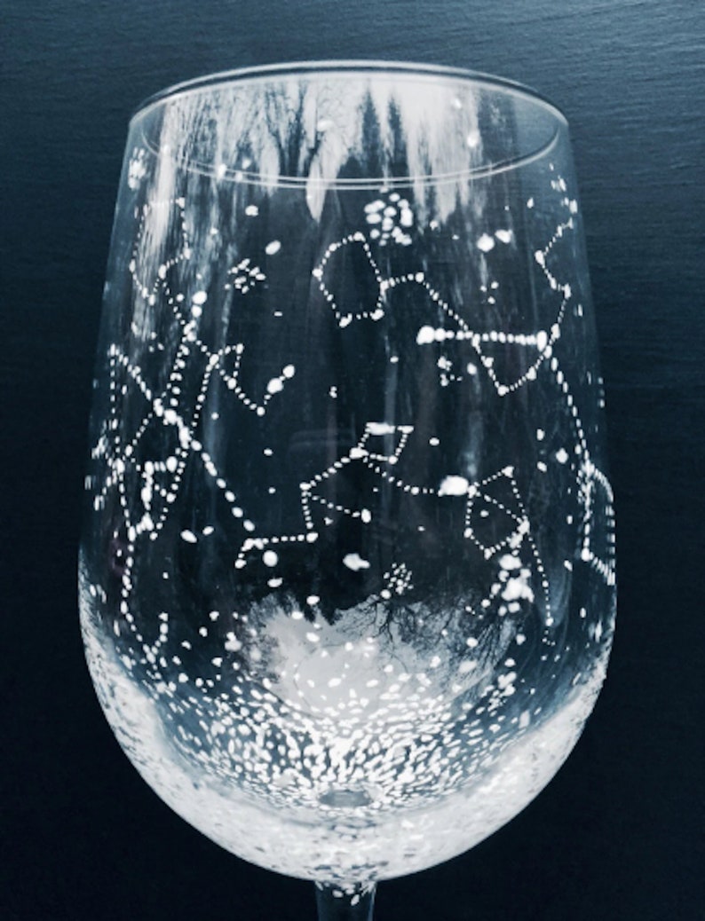 CUSTOMIZE Your Own Set Constellation Wine Glasses Set of 2 Etsy