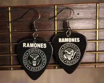 Ramones Guitar Pick Earrings