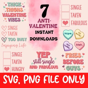 Valentines Day svg/png Bundle - Anti-Valentines Day Sublimation - Valentine shirt SVG for Cricut - Love Bundle SVG bundle - Digital Download