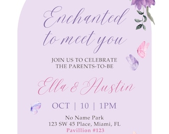 Encantado de conocerte - Plantilla de invitación para baby shower