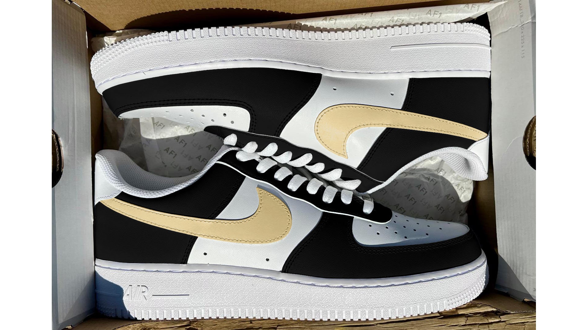 Black and tan air force 1 best sale