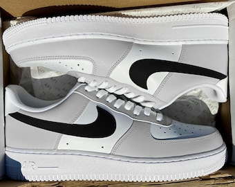 Air Force 1 personalizzati grigi e neri