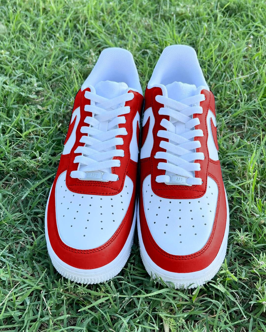 custom air force 1 red and white