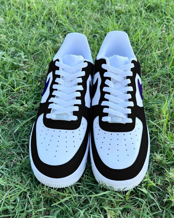 Custom Black & Purple Air Force 1
