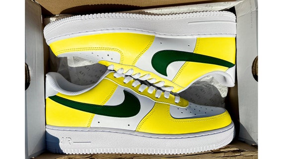 Nike Green and Yellow Athletic Shoes with Custom Graphics BLING BLING! Women main image 4