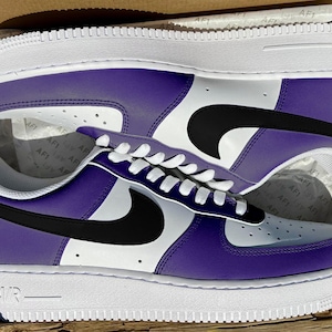 Custom Violet & Black Air Force 1's