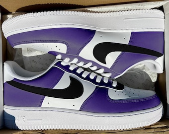 Custom Violet & Black Air Force 1's