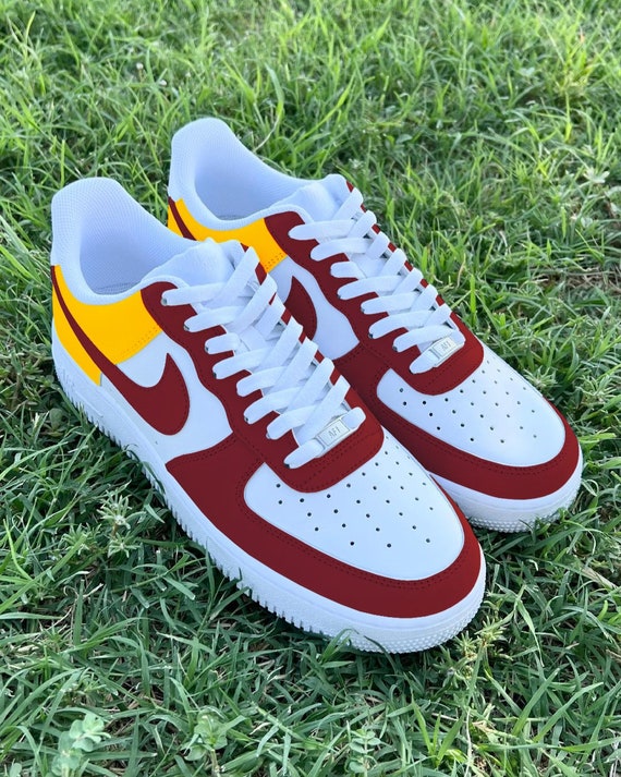 Nike White and Red Sneakers with Gold Accents Air Jordan Kids main image 4