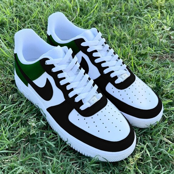 Custom Half Green Black Air Force 1 s Etsy Australia