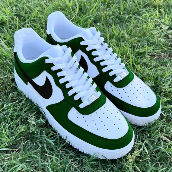 Green black air force ones sale