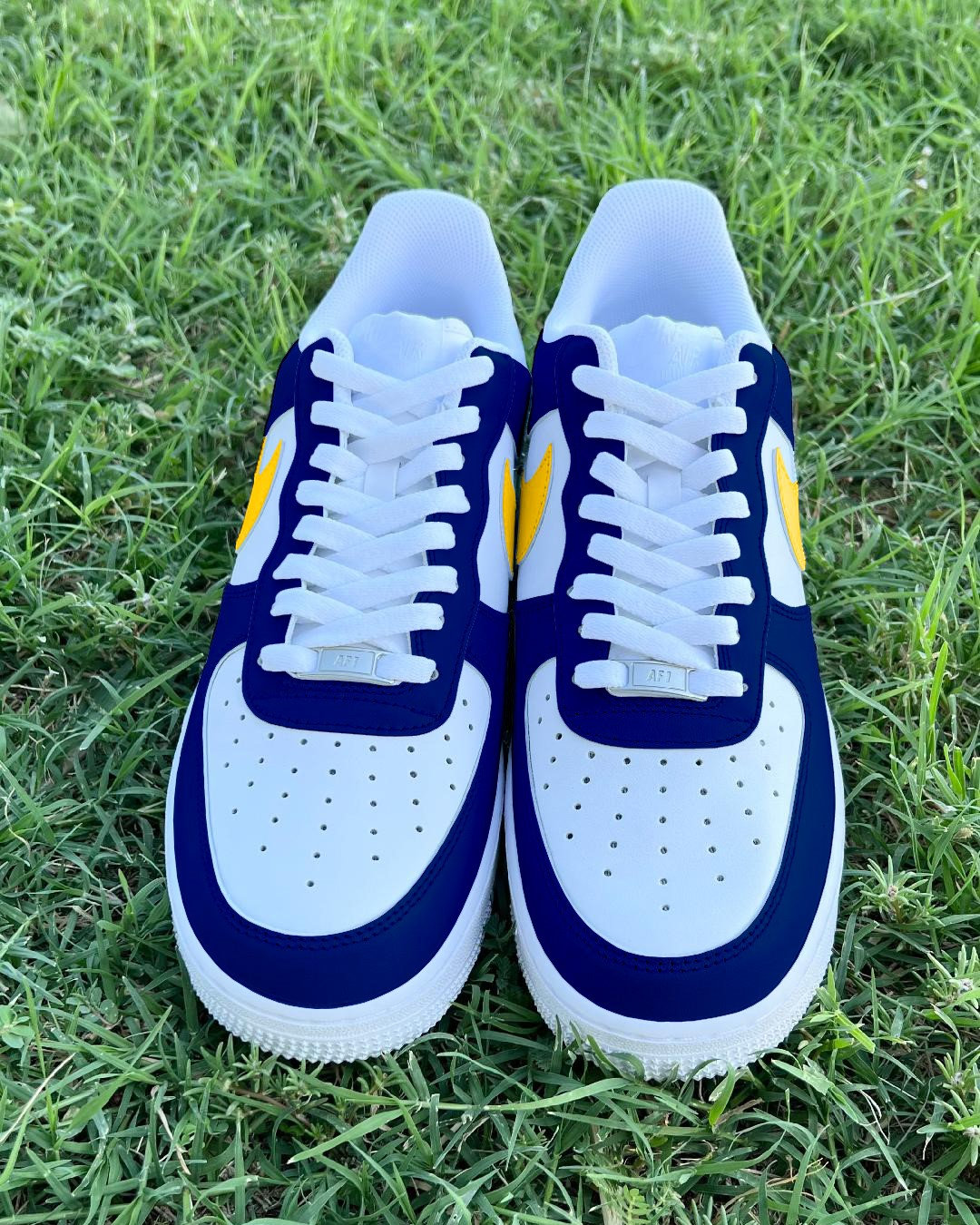 blue white and yellow air force 1
