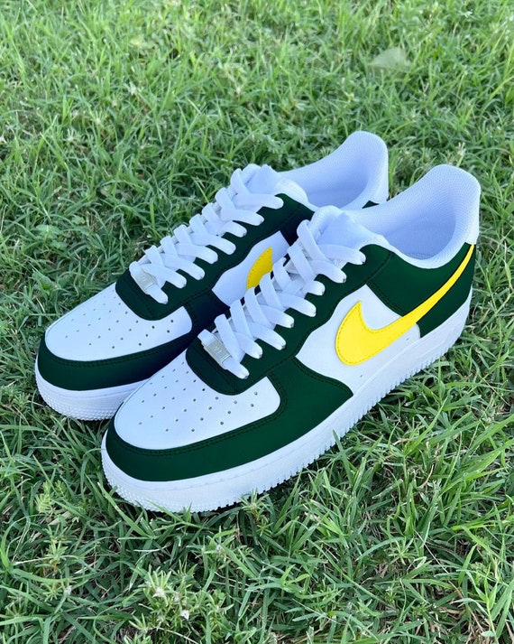 Nike Green and Yellow Athletic Shoes with Custom Graphics BLING BLING! Women main image 3