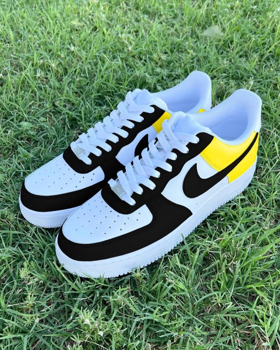nike air force 1 black yellow white
