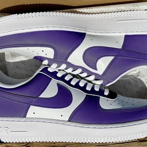 Custom Violet & White Air Force 1&#39;s
