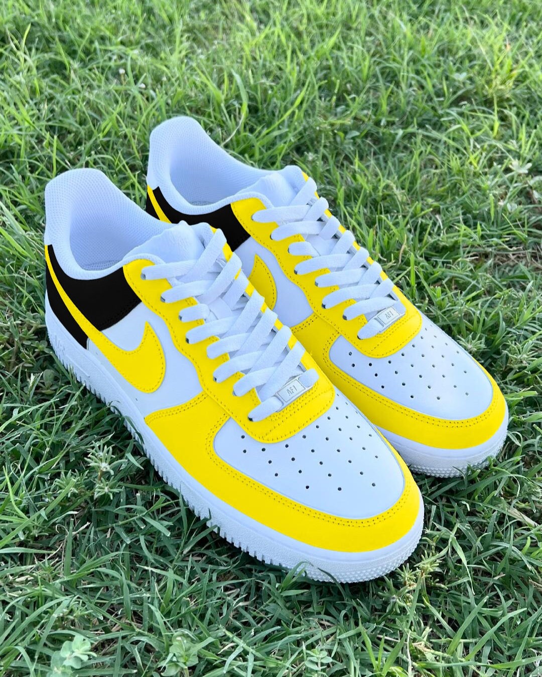 yellow and black custom air force 1