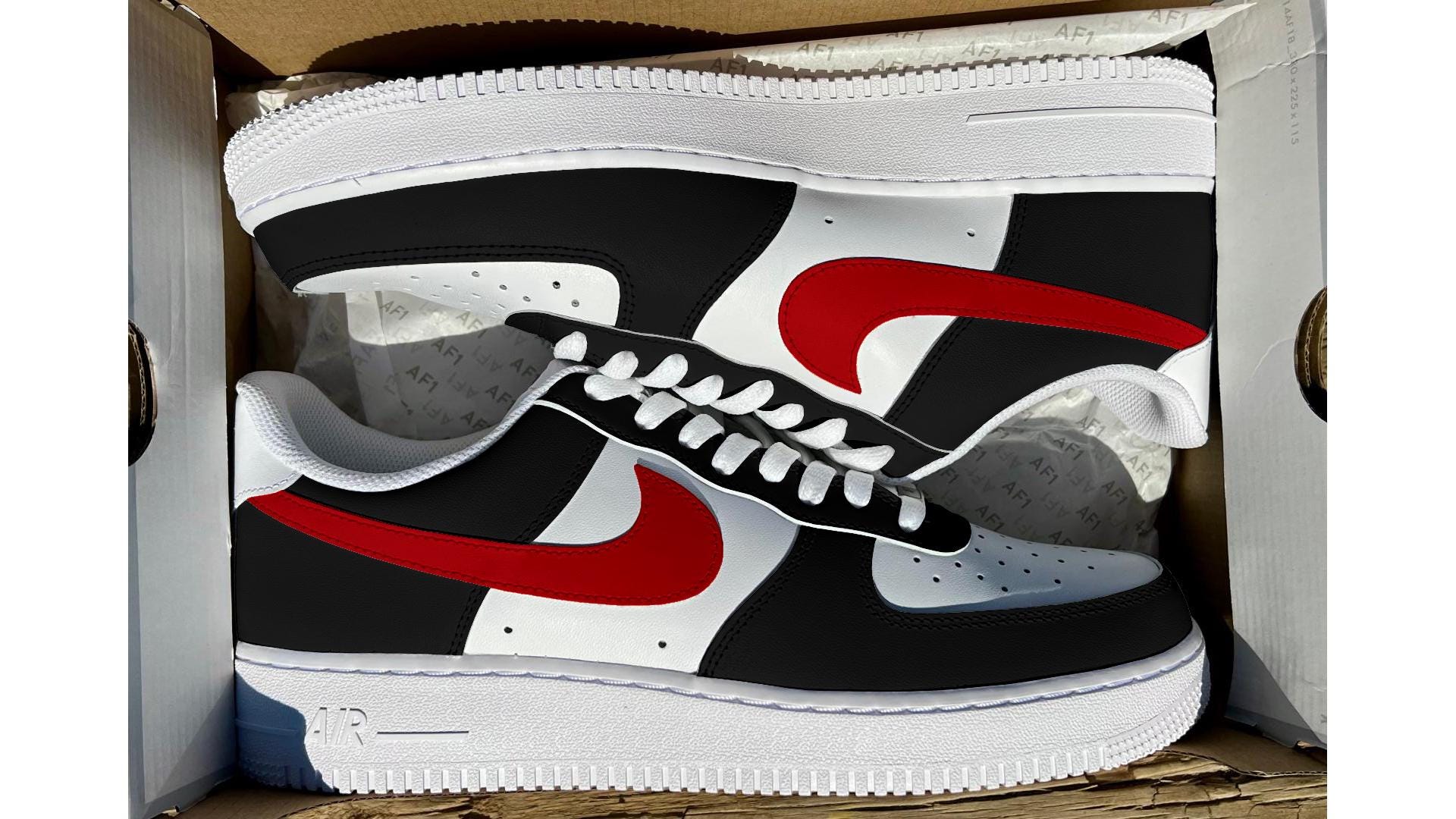 Nike air force 1 black toe sale