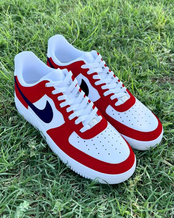 air force 1 red white blue