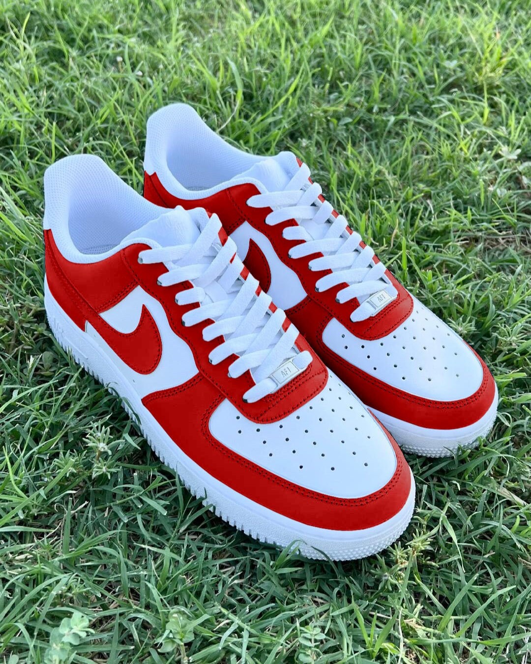 Nike Air Force 1 White Custom 'Red Snakeskins' Premo Edition