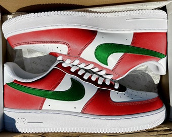 red and green air force ones