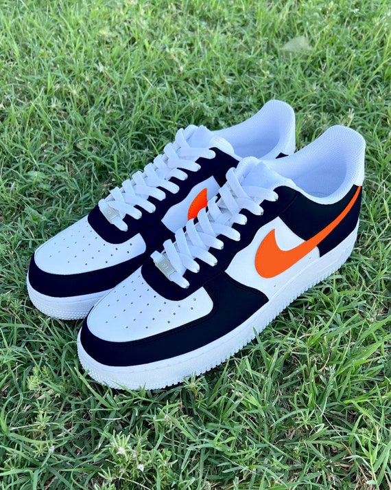 Custom DEN Navy & Orange Air Force 1 display picture 3