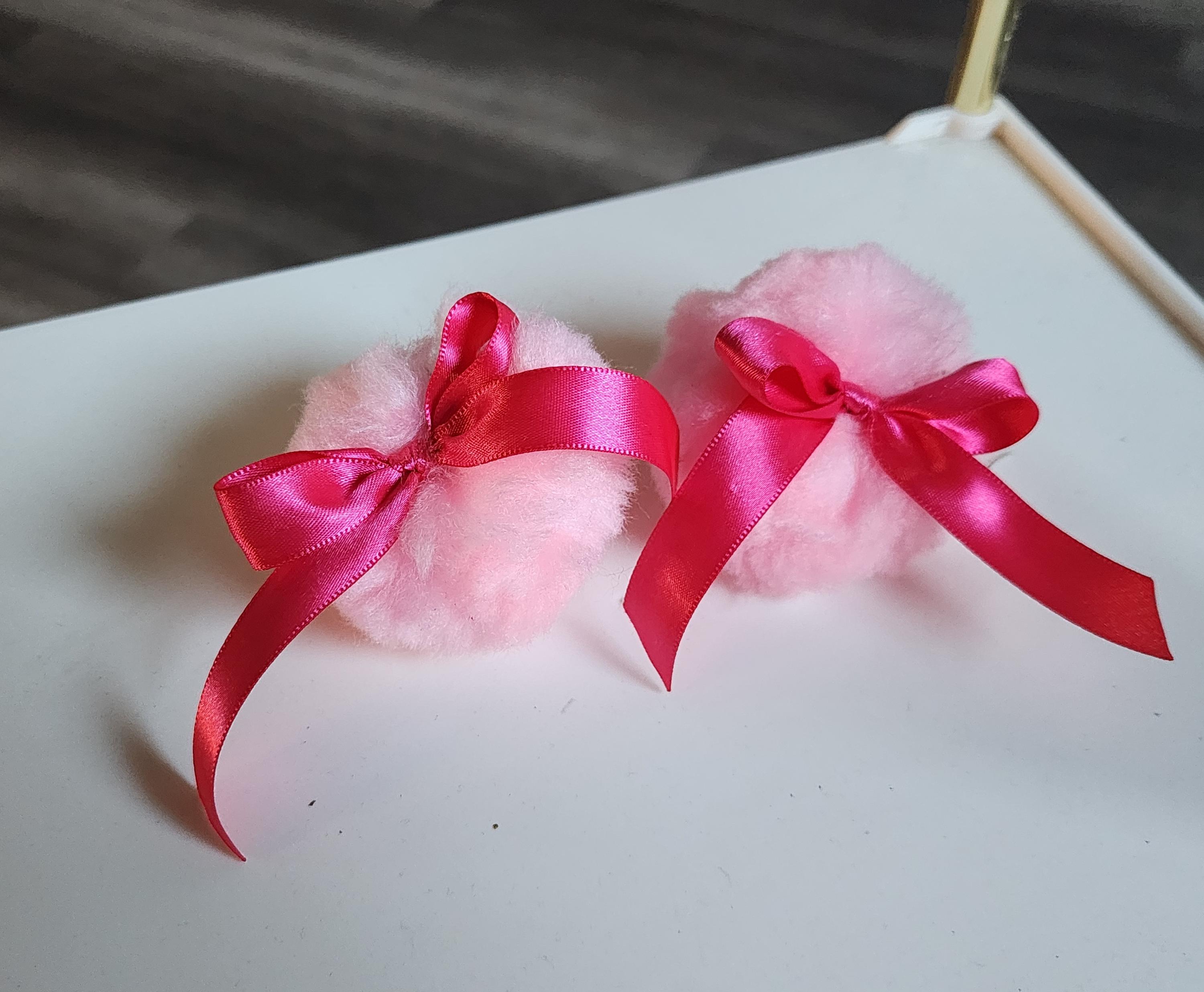 Pink Bow Puffs - Etsy