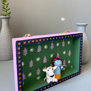 Krishna - Handpainted Clay Art Wall Frame 15 main image 1