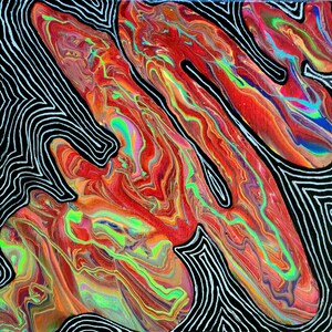 Liquid Acrylic Pouring: Abstract Painting N 102