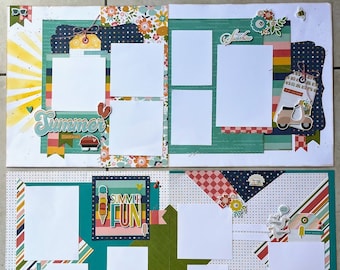 Pool Summer Beach 4 Page Scrapbook Kit Pre-cut - Etsy