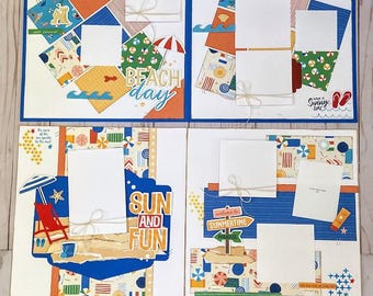 Pool Summer Beach 4 Page Scrapbook Kit Pre-cut - Etsy