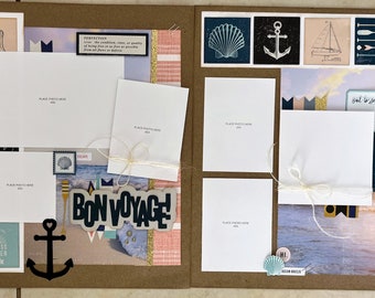 Cruise 6 page Scrapbook kit DIY or Assembled