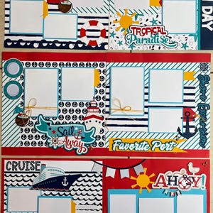 Kit de álbum de recortes de vacaciones en crucero: 6 páginas