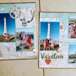 Coastal Memories Vacation Paradise 4 Page Scrapbook Kit - Etsy