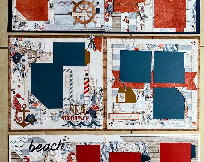 Summer 4 Page Scrapbook Kit-- Pre-cut DIY or Assembled - Etsy