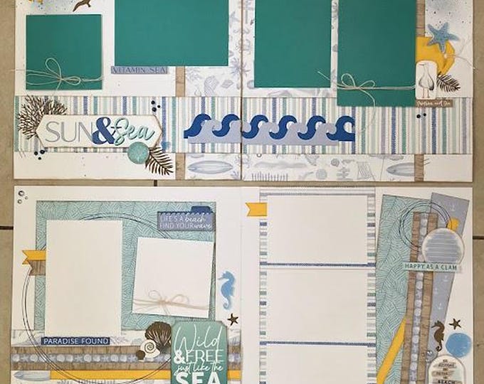 Pool Summer Beach 4 Page Scrapbook Kit Pre-cut - Etsy