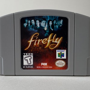 Custom N64 - Firefly - Nintendo 64 Video Game Cartridge, Award Winning TV Show Parody Display Item With or Without Stand