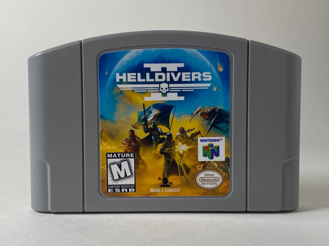 Custom N64 - HELLDIVERS 2 - Nintendo 64 Video Game Cartridge