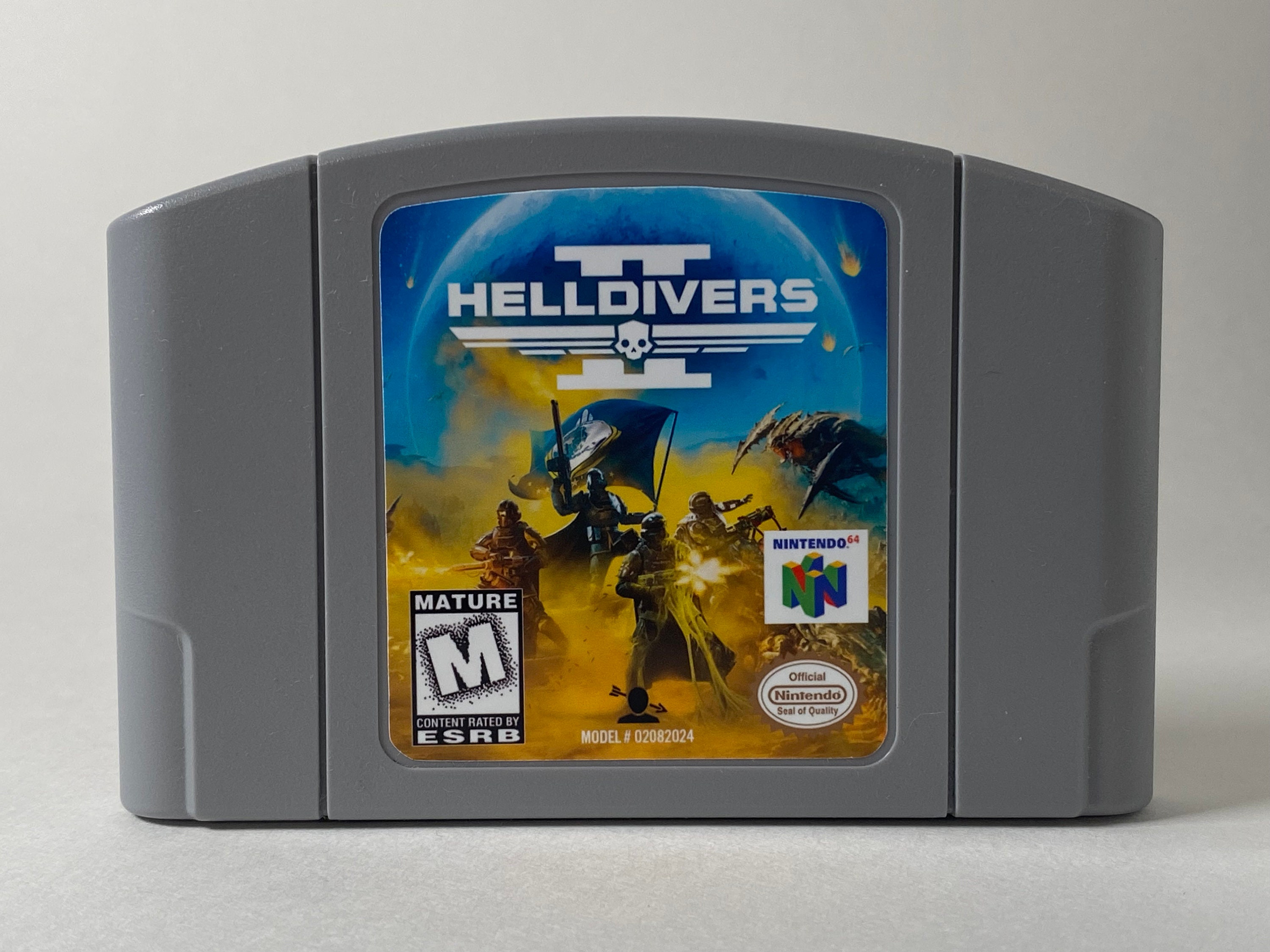 Custom N64 - HELLDIVERS 2 - Nintendo 64 Video Game Cartridge