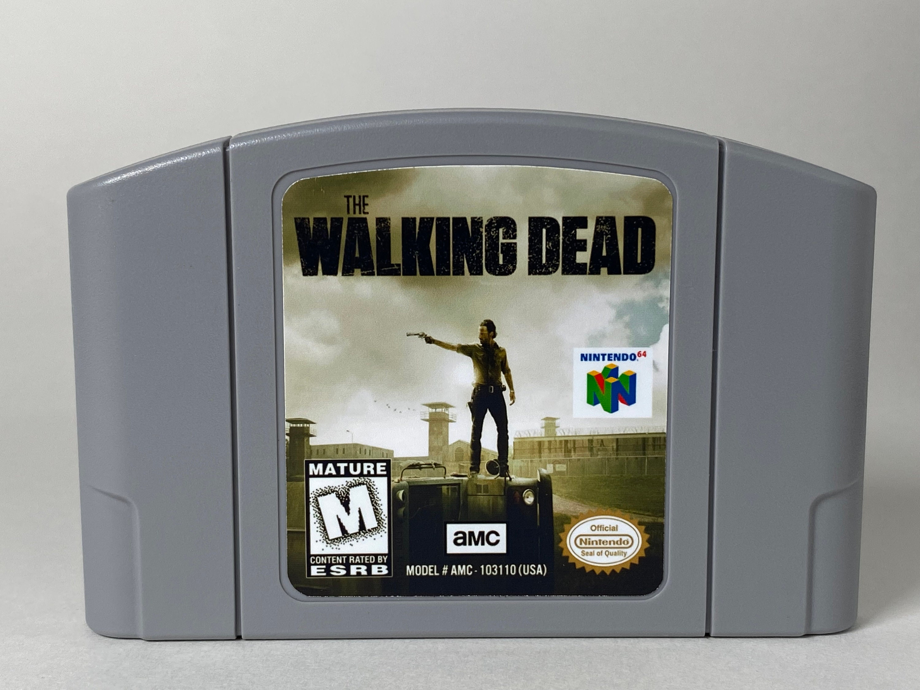 Custom N64 the Walking Dead Nintendo 64 Video Game Cartridge, Award Winning  TV Show Parody Display Item With or Without Stand 