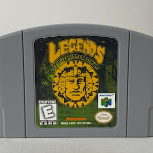 Custom N64 - Legends of the Hidden Temple - Nintendo 64 Video Game Cartridge, ‘90 Kids TV Show Parody Display Item With or Without Stand