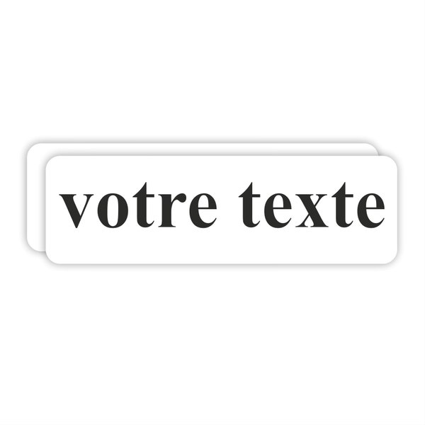 Sticker Autocollant Votre texte blanc personnalisé pour décoration