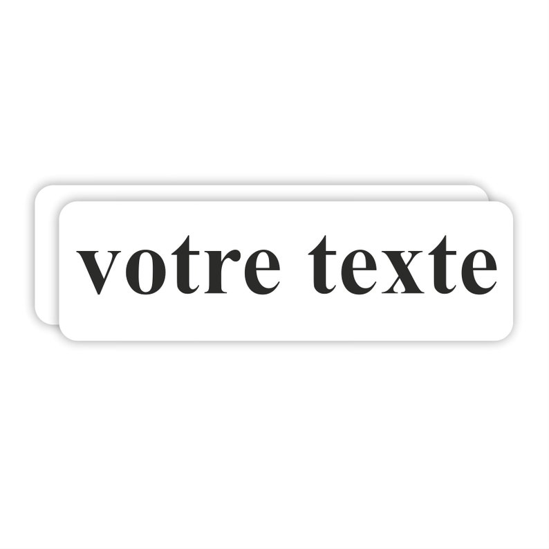 Sticker Autocollant Votre texte blanc personnalisé pour décoration image 1