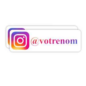 Sticker Autocollant Instagram personnalisé pour décoration