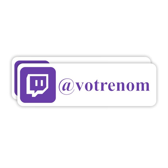 Autocollant Sticker Du Logo TWITCH - Plusieurs Tailles Au Choix - Fabriqué En France