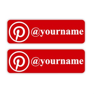 Personalisierter Pinterest-Aufkleber zur Dekoration