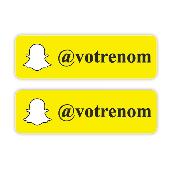 Sticker Autocollant Snapchat snap personnalisé pour décoration