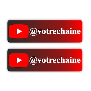 Sticker Sticker Youtube aangepast kanaal voor decoratie