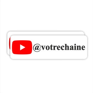 Sticker Sticker Youtube benutzerdefinierter Kanal für Dekoration