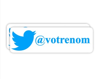 Sticker Autocollant Twitter personnalisé pour décoration